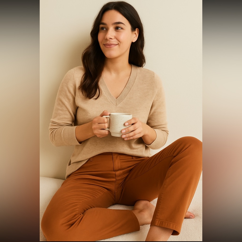 J.Crew High-Rise Chino Pants – Rust Brown | Size 28 (US Size 6)